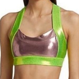 Heroine Sport Marvel Sports Bra in Pink and Green Size Small (Matching Set)